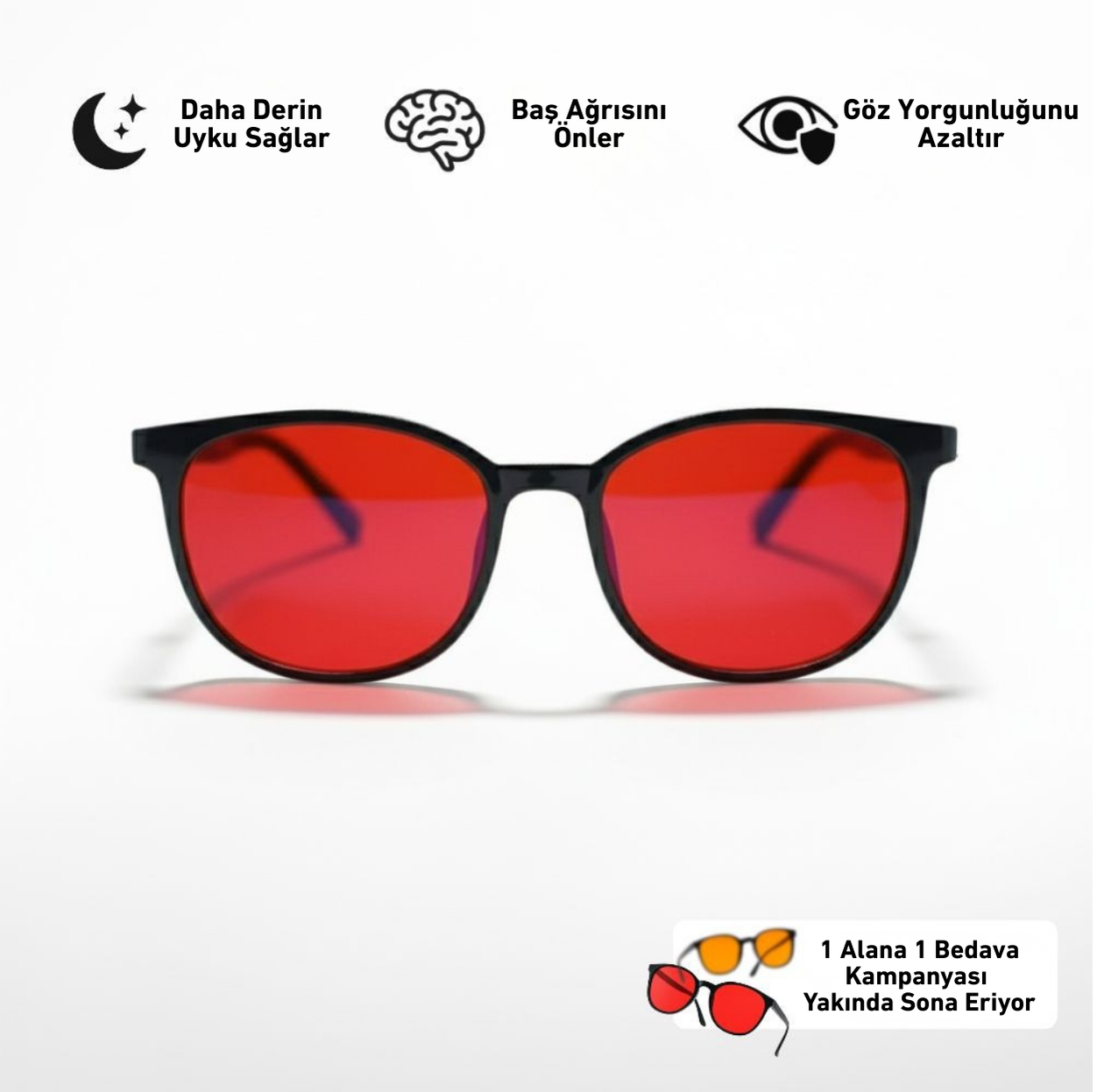 Gece Modu™ Unisex Kırmızı Lens Mavi Işık Koruyucu Gözlük